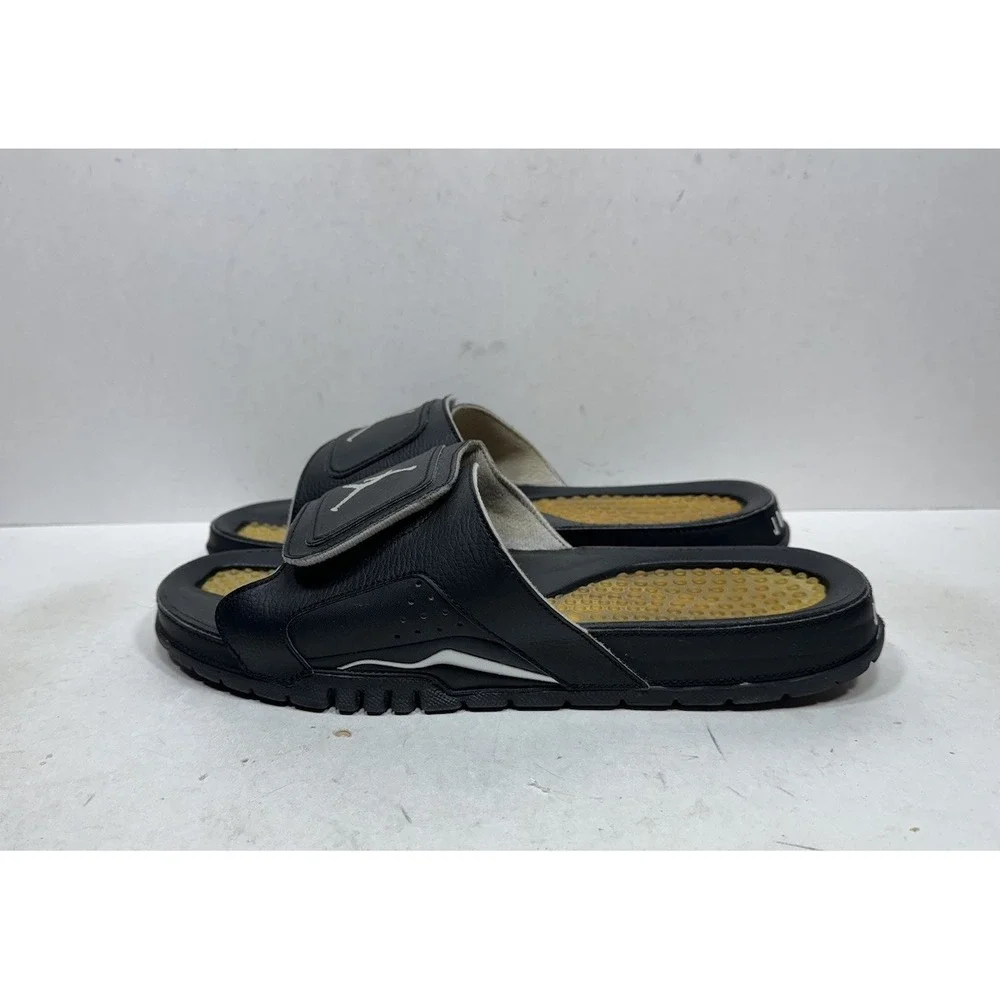 Nike Jordan Hydro VI Retro Slide Sandals Mens Size 12 Black Silver 630752-001